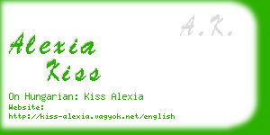 alexia kiss business card